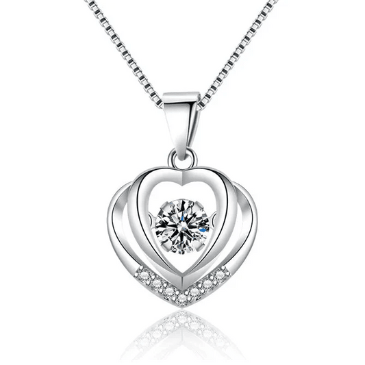 925 Sterling Silver Heart Pendant Necklace for Women - Zestify Store