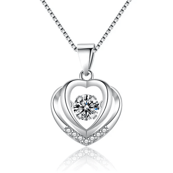 925 Sterling Silver Heart Pendant Necklace for Women - Zestify Store