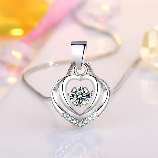 925 Sterling Silver Heart Pendant Necklace for Women - Zestify Store